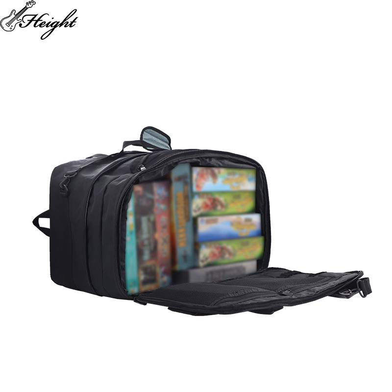 Inside look of bag with mat holder tray