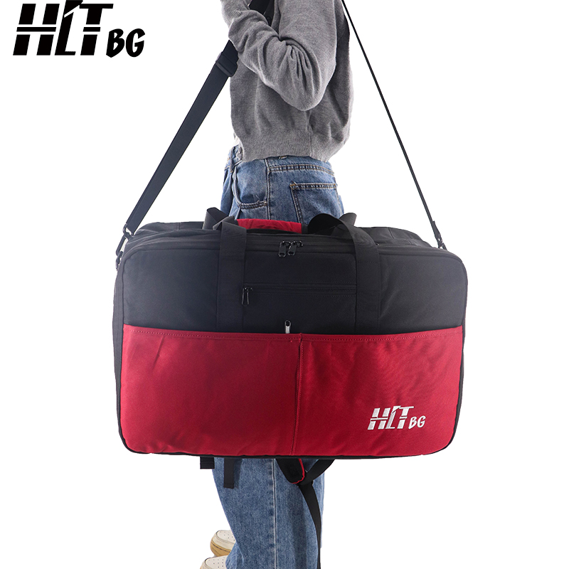 Inside look of bag with mat holder tray