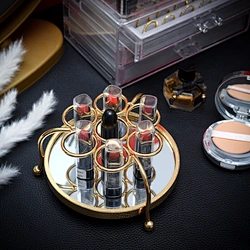 Home decoration simple cosmetics lipstick storage shelf desktop dresser metal skin care products shelf