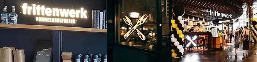 neon restaurant sign different installation solution