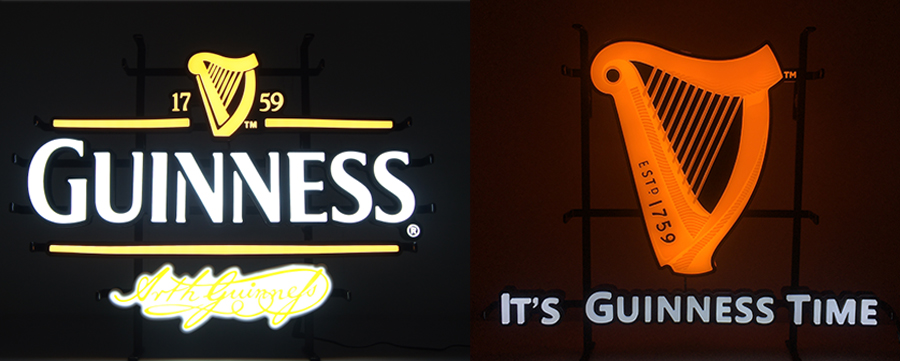 Custom beer neon sign for Guinnness