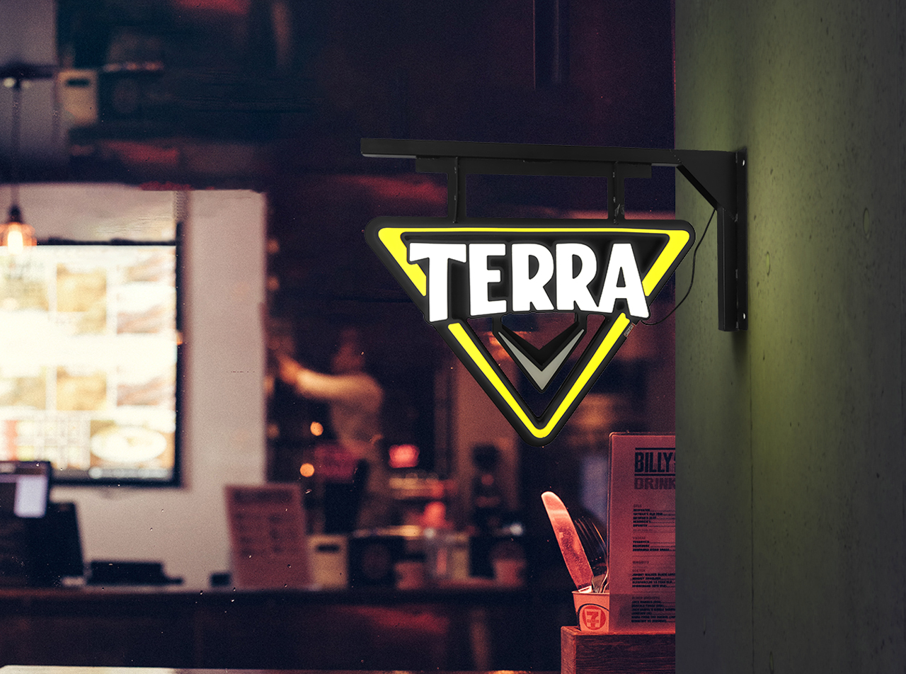 Terra Beer Logo Outdoor LED Double-side Neon Sign