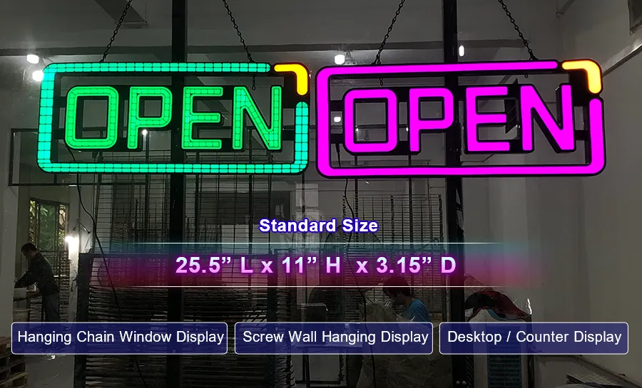 custom outdoor led light up open signs for business most advanced technology