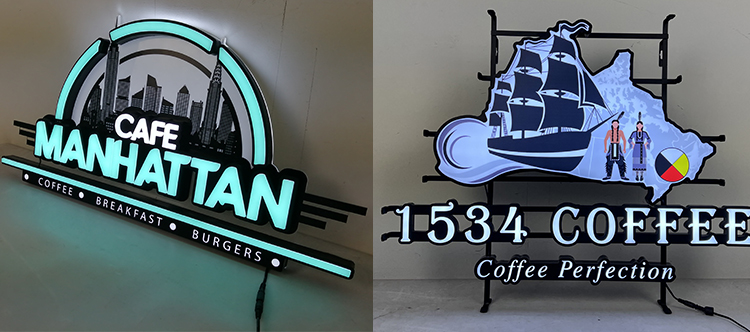 custom made light up electric cafe neon signs