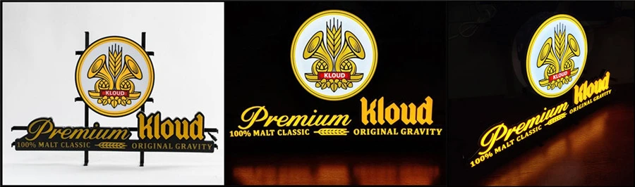custom cordless led neon light for Kloud beer