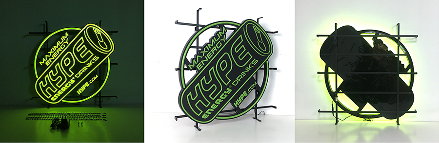 led HYPE neon liquor signs