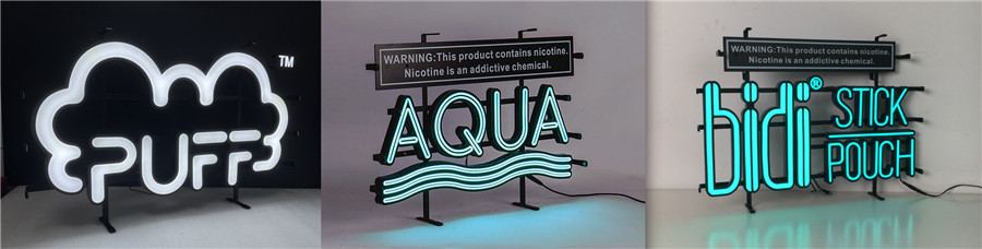vape e cigarette neon sign company in China with over 18 years of experience
