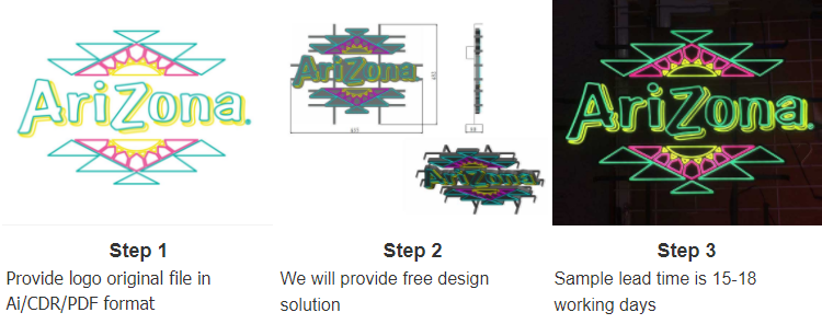 stress free to custom neon drink signs from Satom