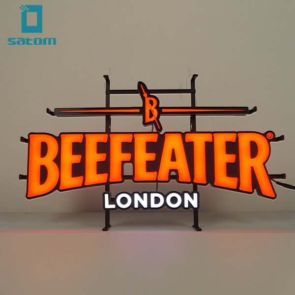 produttore di insegne di liquori al neon a led con illuminazione commerciale beefeater
