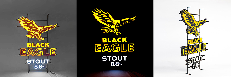 wholesale Black Eagle Stout neon beer signs supplier