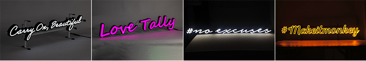 custom pink white blue yellow neon sign applicable for wedding , bedroom , stores