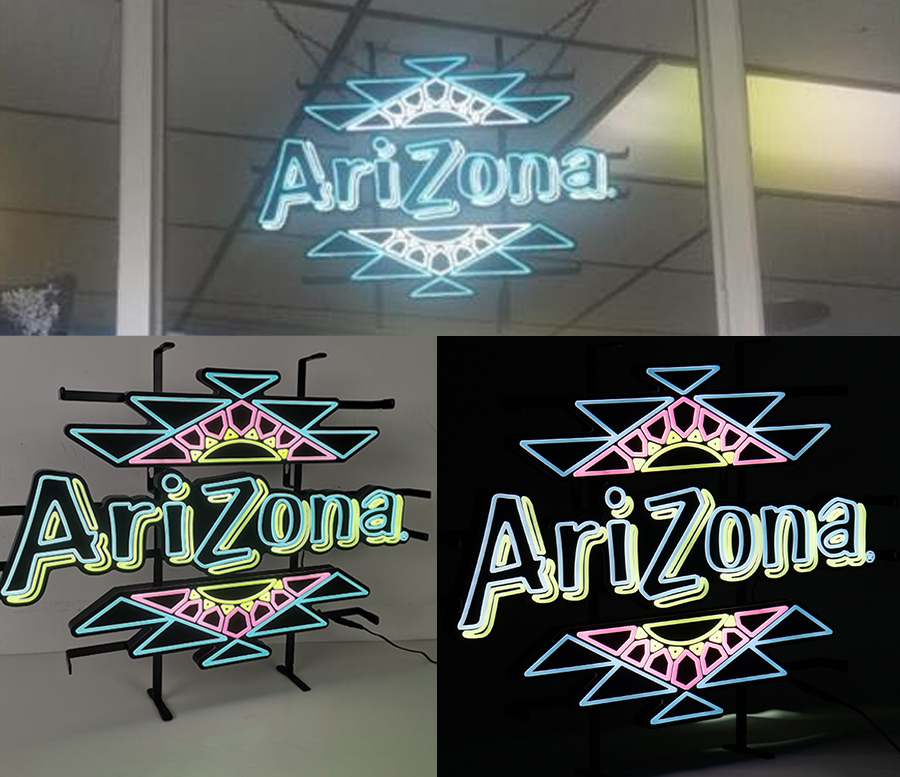 Arizona iced tea neon drink signs customization