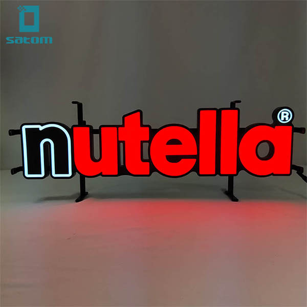 Sinal de néon alimentar Nutella Sinal de néon vermelho de fabrico