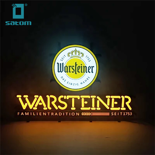 Satom personnaliser vin café enseigne au néon bar Warsteiner brasserie 3D bière bar enseigne lumineuse au néon