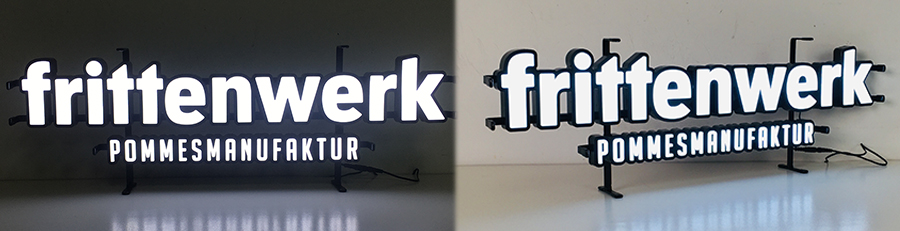 led restaurant signs neon for Frittenwerk