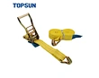 TOPSUN  polyester cargo strap truck ratchet strap tie down for transportation