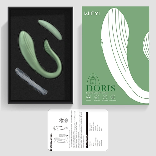 remote controlled vibrator , C shaped couple sex vibrator