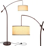 Industrial Arc Floor Lamp With Adjustable Arm for Living Room