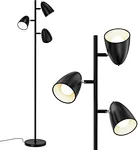 Simple Style Tree Floor Lamp With 3 Adjustable Lights,LED Standing Corner Tall Lamp for Living Room