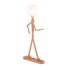 Modern stickman human shape  LED Wood Floor Lamp nightstand  Reading lamp with  Adjustable body  for Living Room Bedroom Office