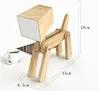 Home Decor Adjustable dog LED Reading Kids Table Light Children Wood Desk Study Lamp