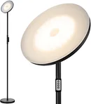 Modern Design Sky LED Torchiere,3 Color Temperatures Tall Standing Floor Lamp Pole Light with Remote