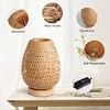 Bamboo Weaving Table Lamp with Handmade Natural Wooden Base Retro Desk Lamp Reading Light home decor