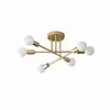 Mid Century Pendant Lighting Gold Linear Pendant Light Fixture for Dining Room