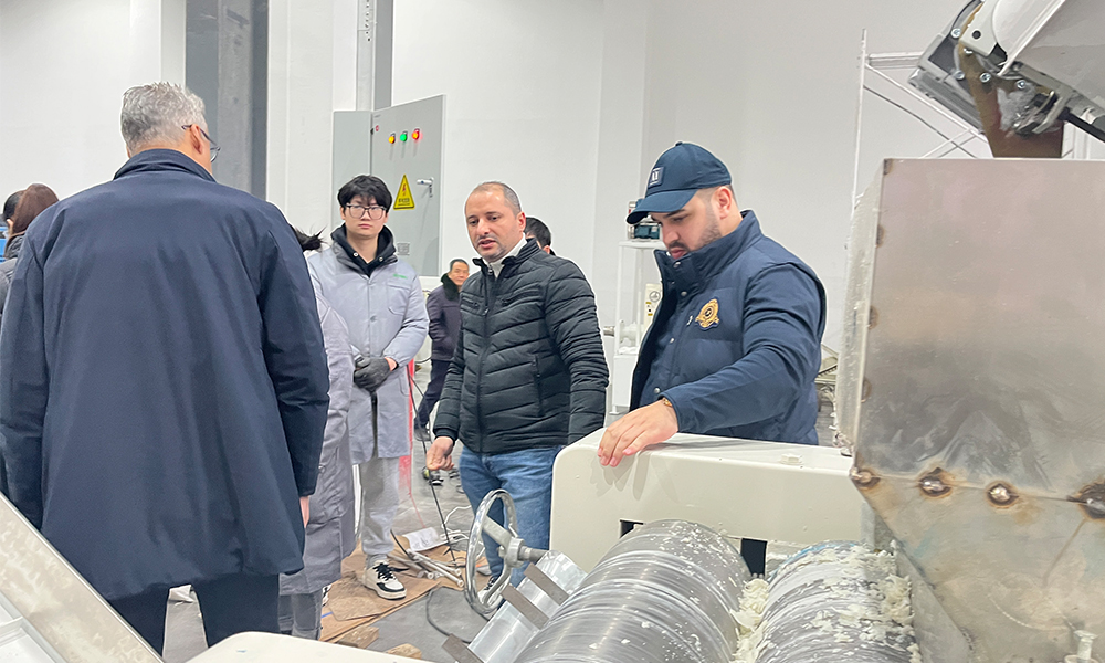 customer visit soap production line