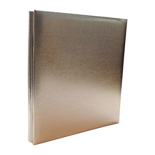 500 photos Photo Album 4x6" Gold PU Leather Cover Slip in Post Bound Gold color family book