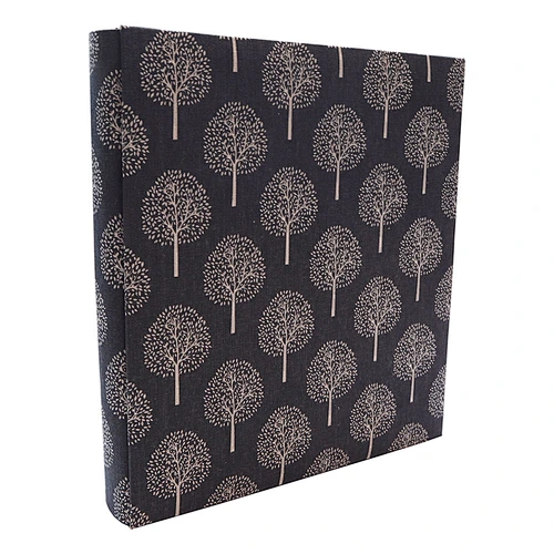 500 photos Photo Album 4x6" Black Fabric Cover Trees Slip in Post Bound Printed linen fabric album photo album  memory book