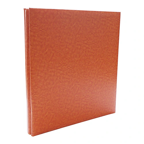500 photos Photo Album 4x6" Orange PU Leather Cover Slip in Post Bound Family