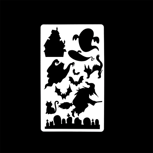 10.3x17.6cm Washable Reusable plastic Witch for DIY painting Art Scrapbook laser cut PET template mylar stencil