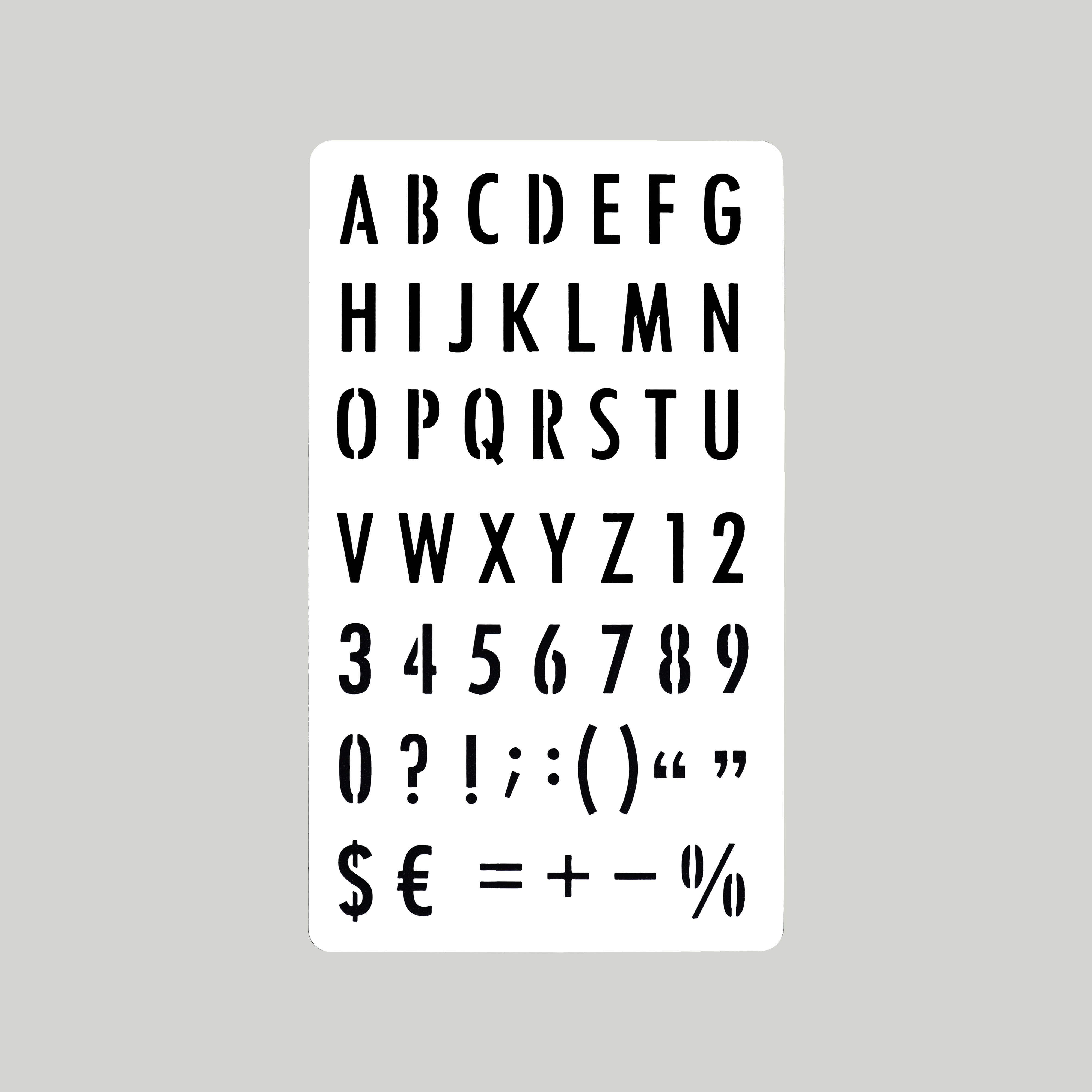 10.3x17.6cm Washable Reusable plastic Alphabet for DIY painting Art Scrapbook laser cut PET template mylar stencil