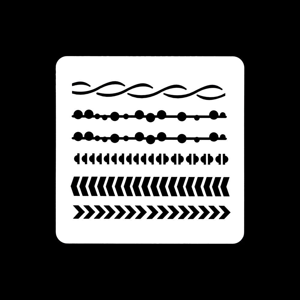 13x13cm Washable Stencil Reusable plastic shaped 2 for DIY painting stencil