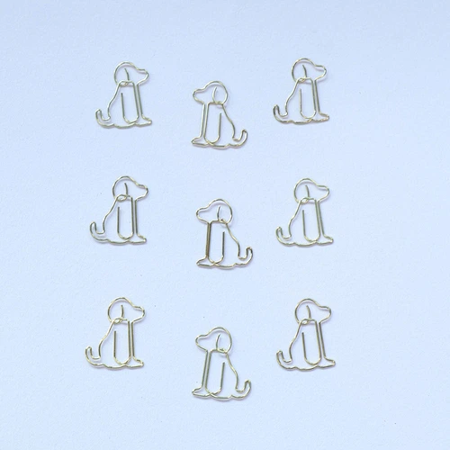 wholesale customized paper clips plastic dog design shaped metal paper clips bookmark