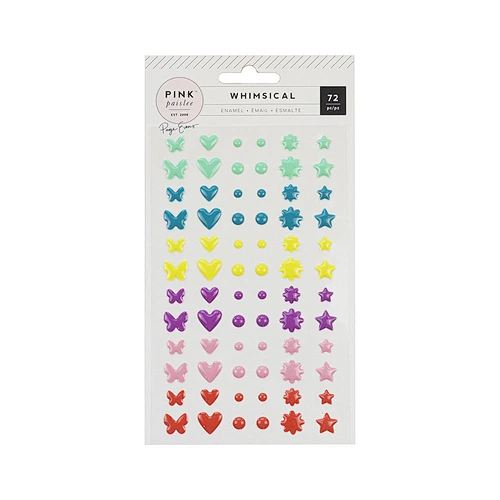 Enamel stickers DIY for scrapbook 3D Epoxy resin stickers 72pcs self-adhesive stickers