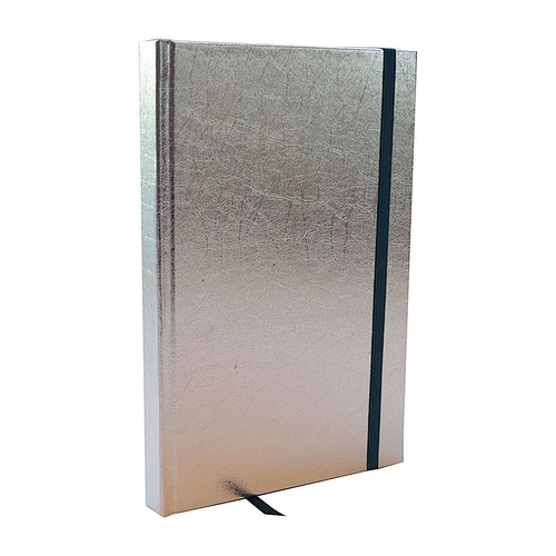 Gold PU Leather Cover A5 Notebook 96 sheets With Elastic Band PU notebook  A5 journal  hard cover notebook