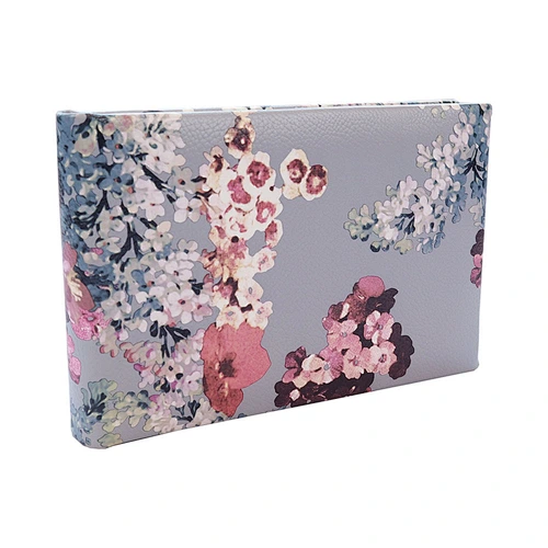 PU Leather Cover 24 photos Slip in 4X6" Photo Album  Flowers Welded bound Printed Pu leather album  Mini album