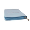 blue zip folio