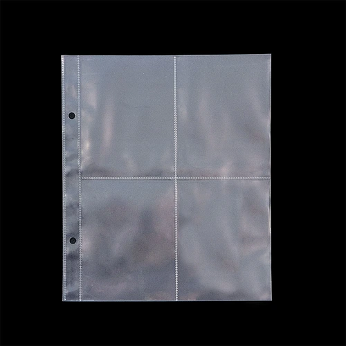 4 Pockets Page Protector Sheet Protector Punched Pockets 2 holds Transparent Smooth Surface Page protector  plastic sleeves  photo sleeves