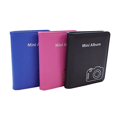 Instax camera photo album PU Leather Cover 3 inch 64 photos Slip in Welded bound assorted colored albums  instax albums  mini albums