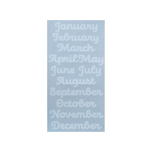 15x34cm White Alphabet Cardstock Stickers