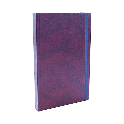 Crimson PU Leather Cover A5 Notebook 96 sheets With Elastic Band Marble notebook  Pu leather notebook  A5 sized journal
