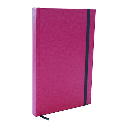 Rose Pink PU Leather Cover A5 Notebook 96 sheets With Elastic Band notebook  notepad  pad jotter  sketchbook