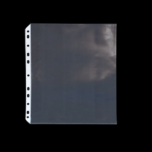 Page protectors Document Bag 11 holes Waterproof Plastic File Punch Pockets 11 holes page protector  plastic pocket with die cut corners