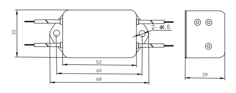 DAD2 filter appearance dimensions