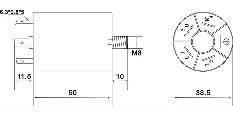 DBA4-Y Overall Dimension(±1mm)