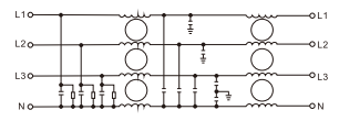 Three Phase Four Wire EMI Filter