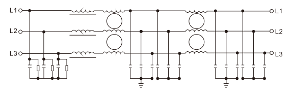 EMI Filter for VFD Motor Drive Circuit Diagram